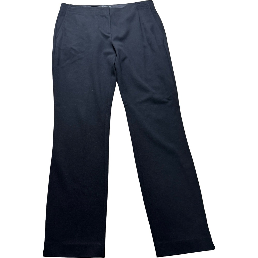 Eileen Fisher Milano Ponte Pants Women S Black Straight Leg Stretch Pull On